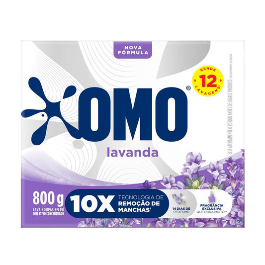 Lava Roupas Em Pó Omo Lavanda 800g