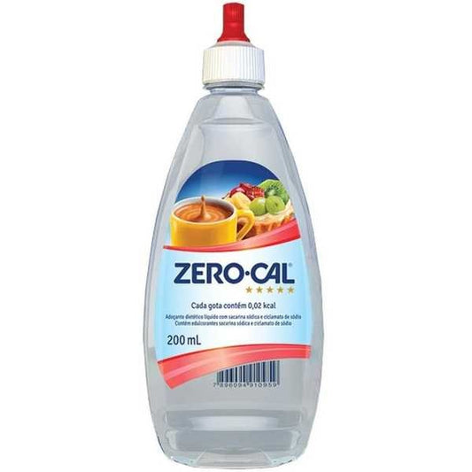 Adoçante Zero Cal Líquido Sacarina 200ml