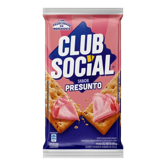 Biscoito Salgado sabor Presunto Club Social 141g