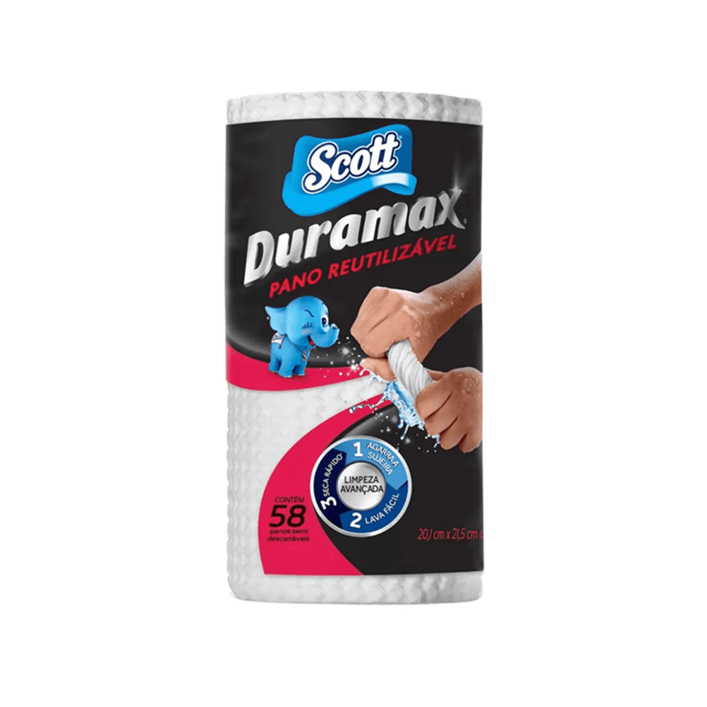 Pano Reutilizável Scott Duramax Rolo Azul 58 und