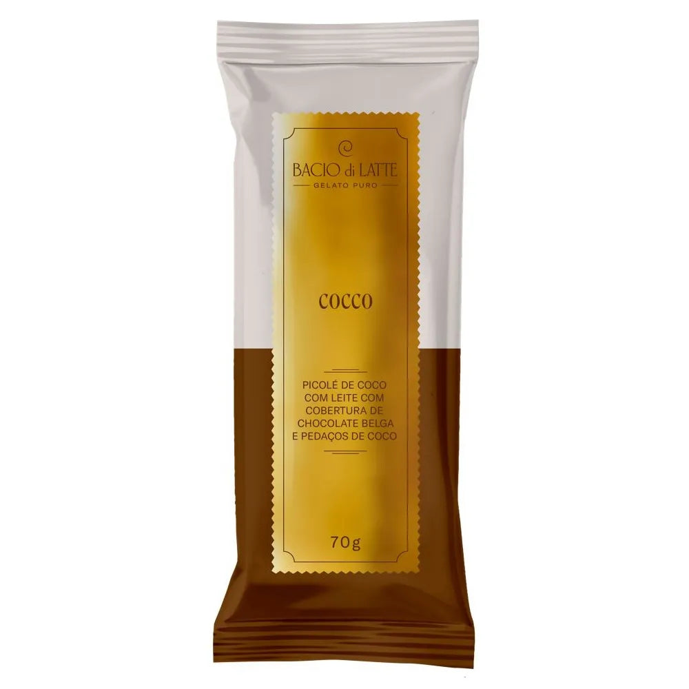 Picolé Bacio Di Latte Com Cobertura Baccio Di Latte 70g
