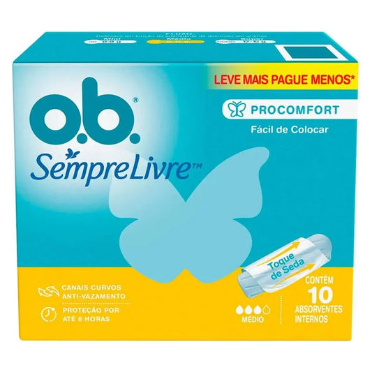 Absorvente Interno O.B Sempre Livre Procomfort Médio 10un